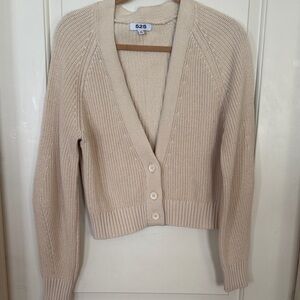 525 Cream Cardigan NWOT Size XS oversized.